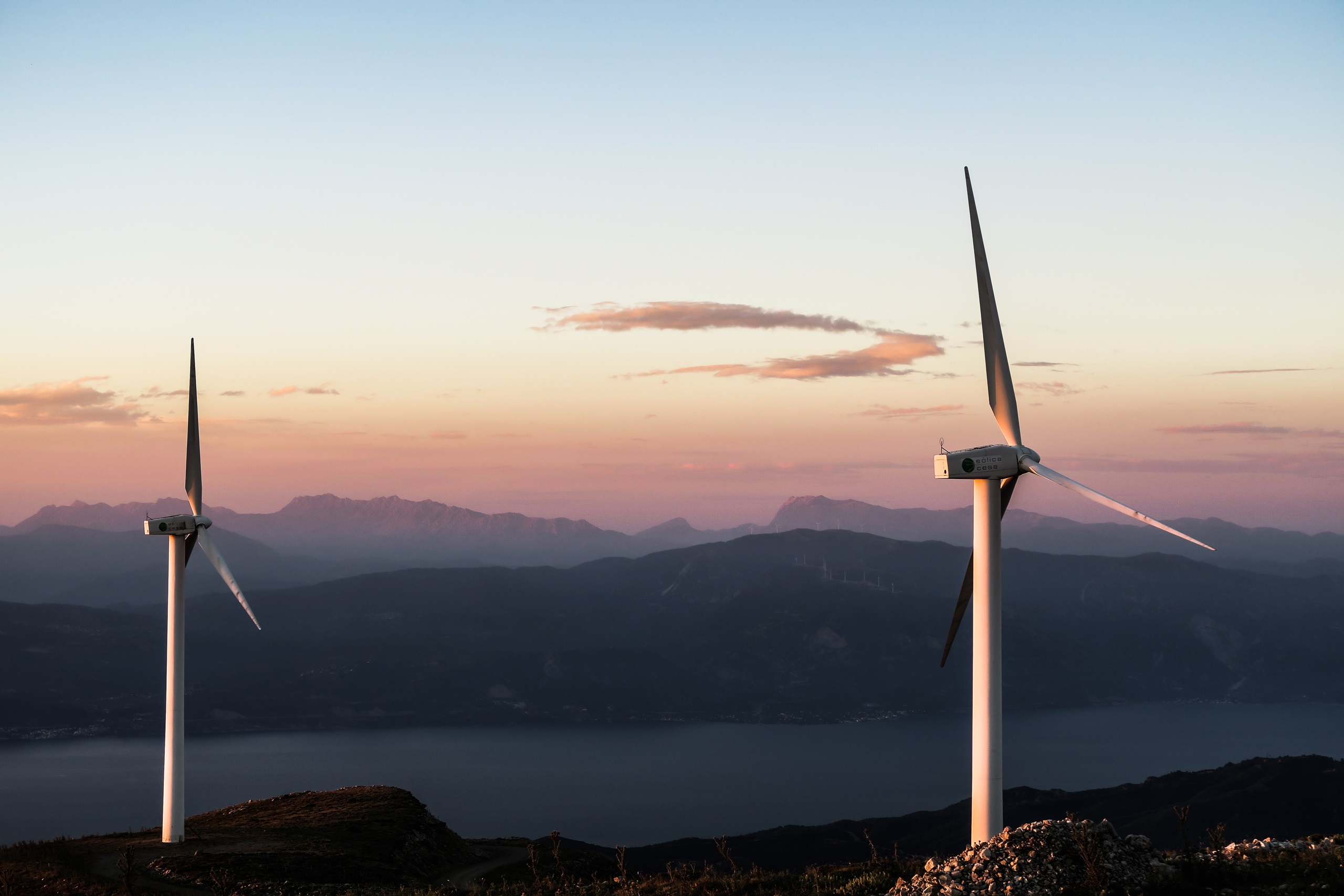 Windmills for hydropwer in the mountains